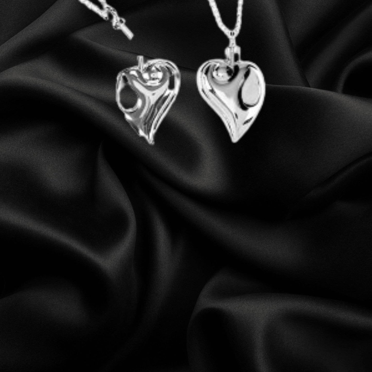 'The Reunion Heart' Memorial Urn Necklace w/24" Chain