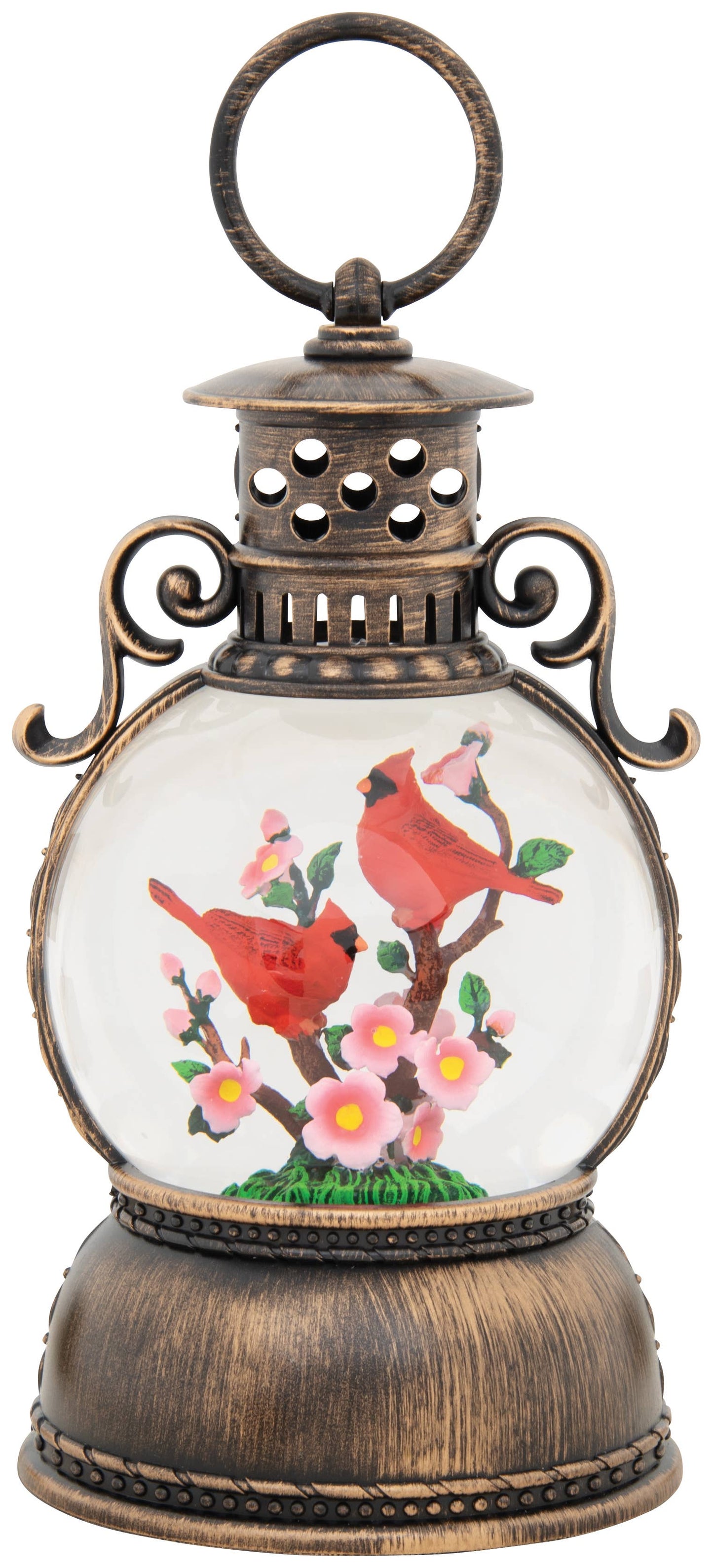 "Cardinal" Globe Water Glitter Lantern