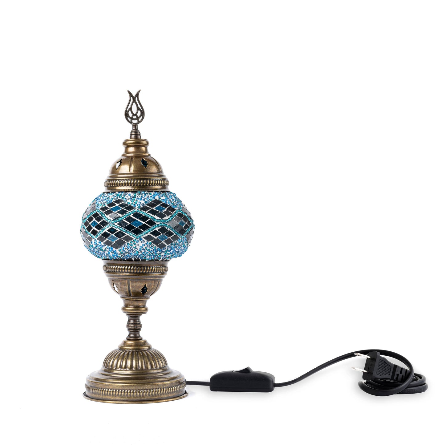 Turkish Mosaic Lamp: Blue Quads