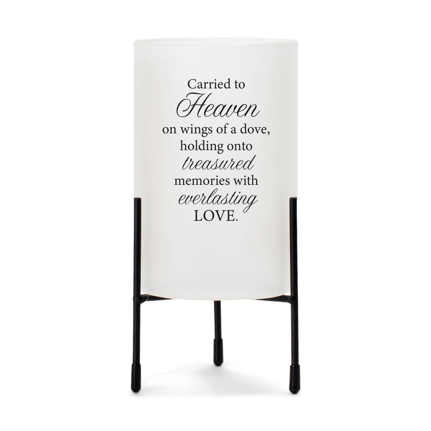 CARRIED TO HEAVEN ON WINGS candle stand