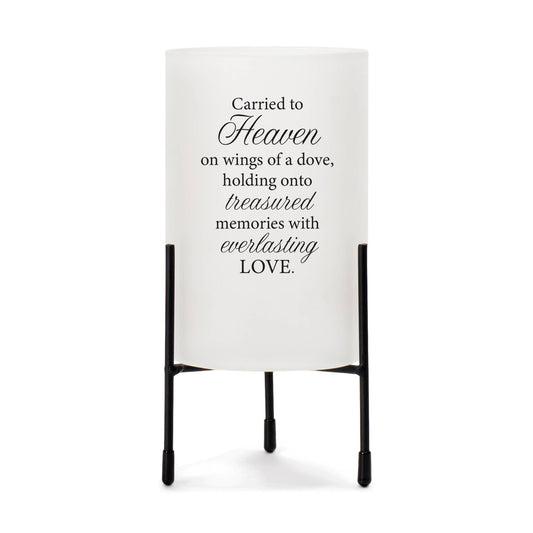CARRIED TO HEAVEN ON WINGS candle stand