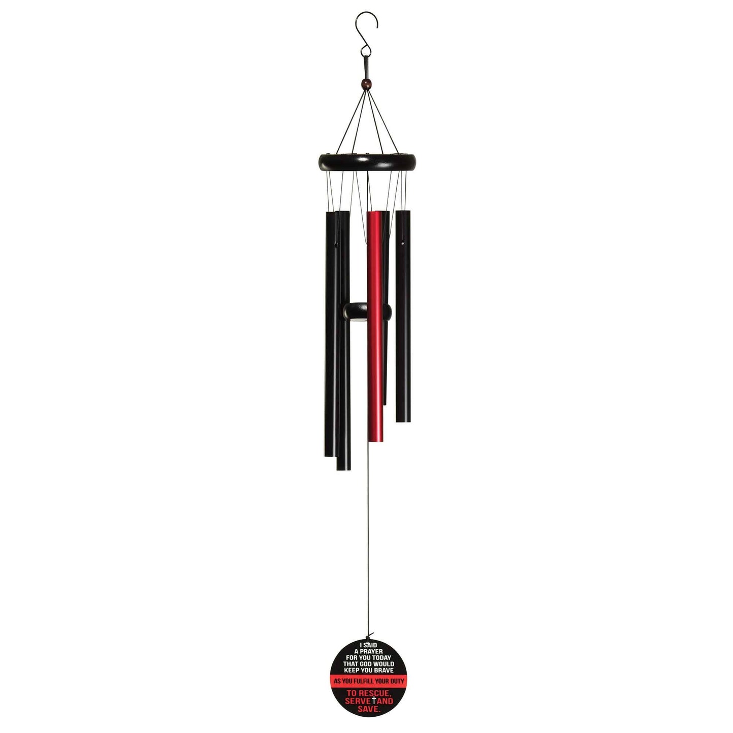 Windchime: Firefighter - I Said A Prayer Red, 35in