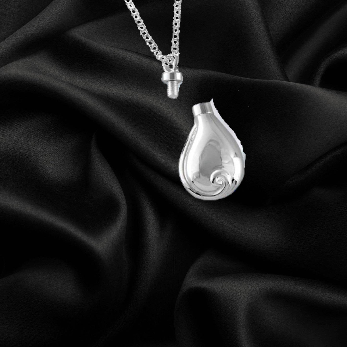 'No Tears In Heaven' Memorial Urn Necklace w/24" Chain