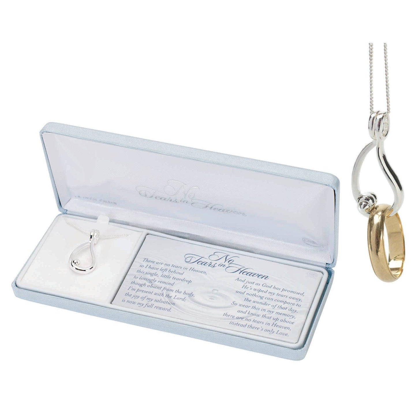 'No Tears In Heaven' Ring Holder Necklace w/24" Chain