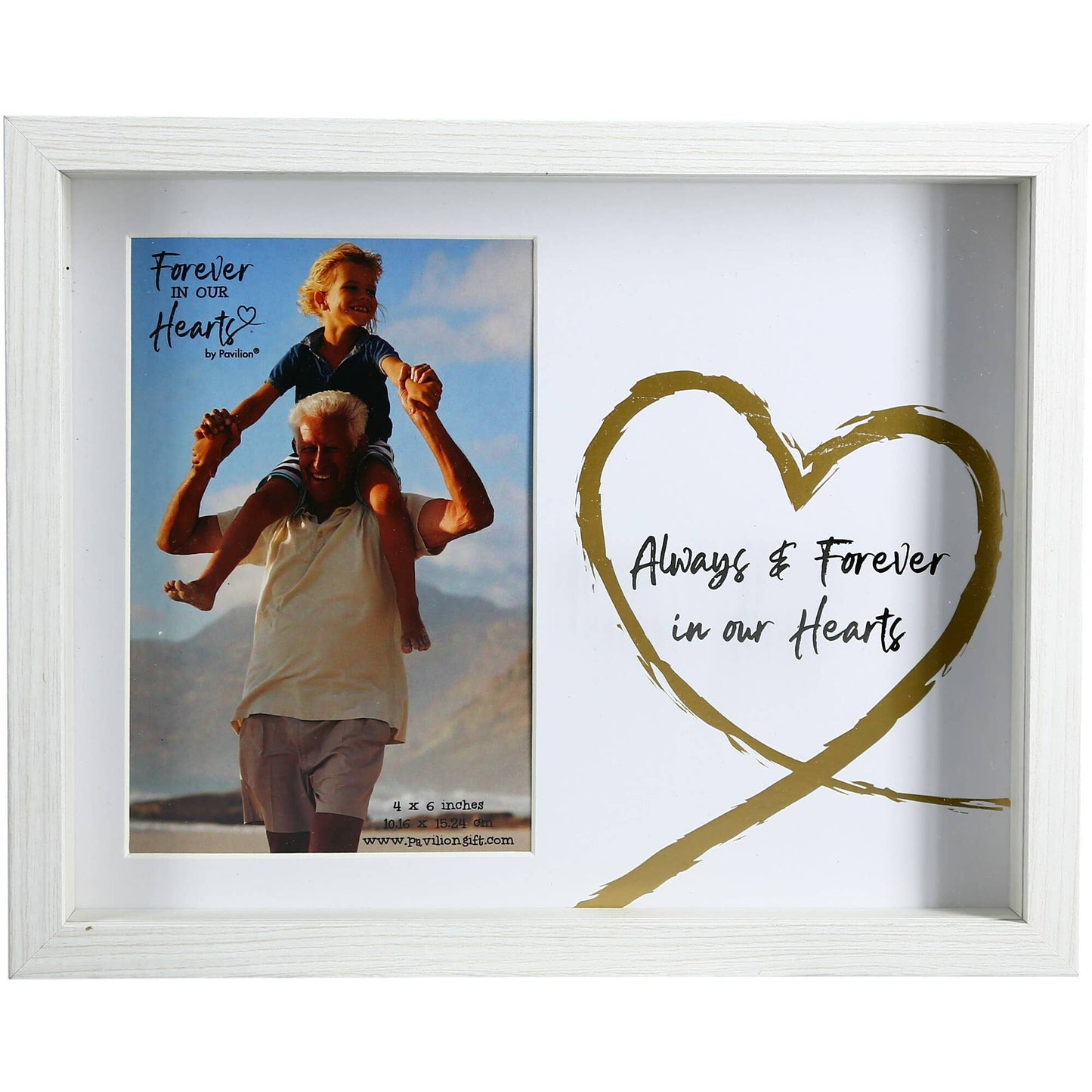 Hearts - 9.5" x 7.5" Shadow Box Frame
(Holds 4" x 6" Photo)