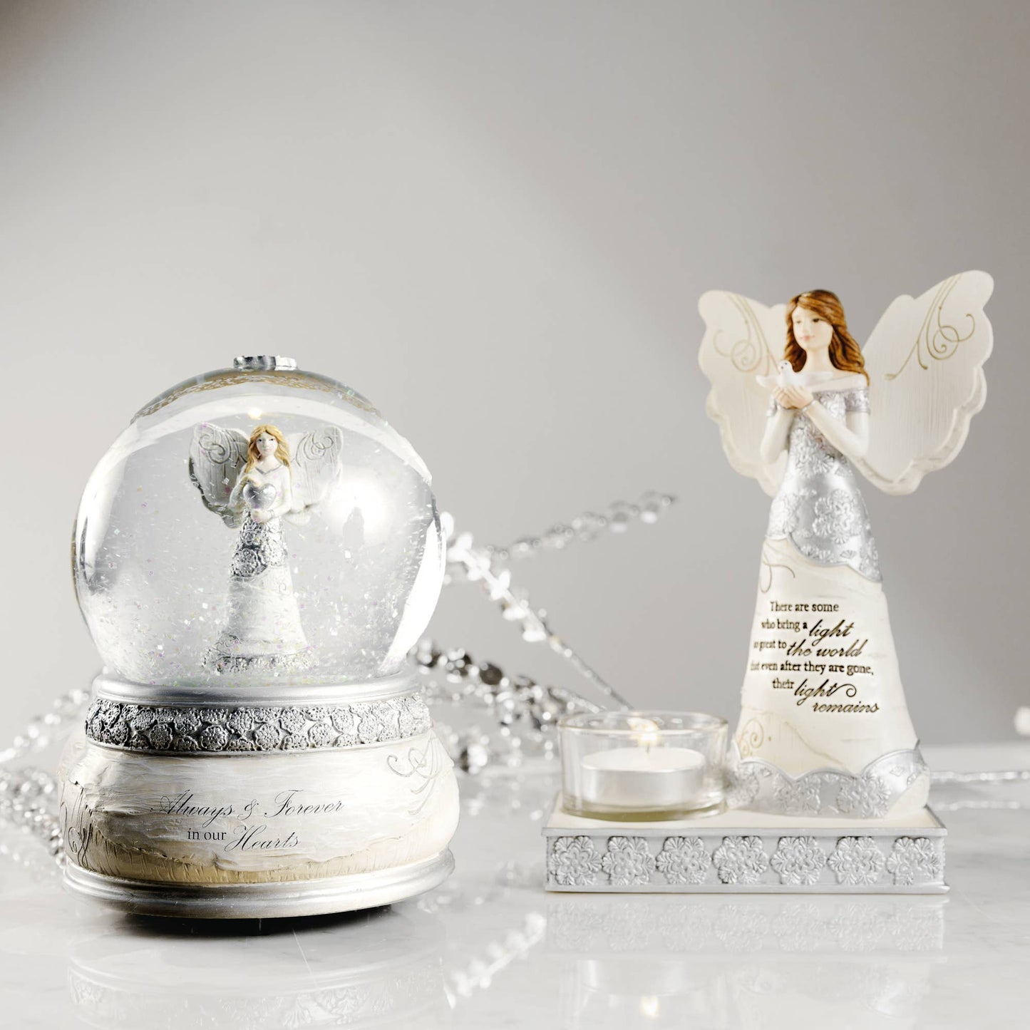 Forever in Our Hearts - LED Lit, 100mm Musical Water Globe